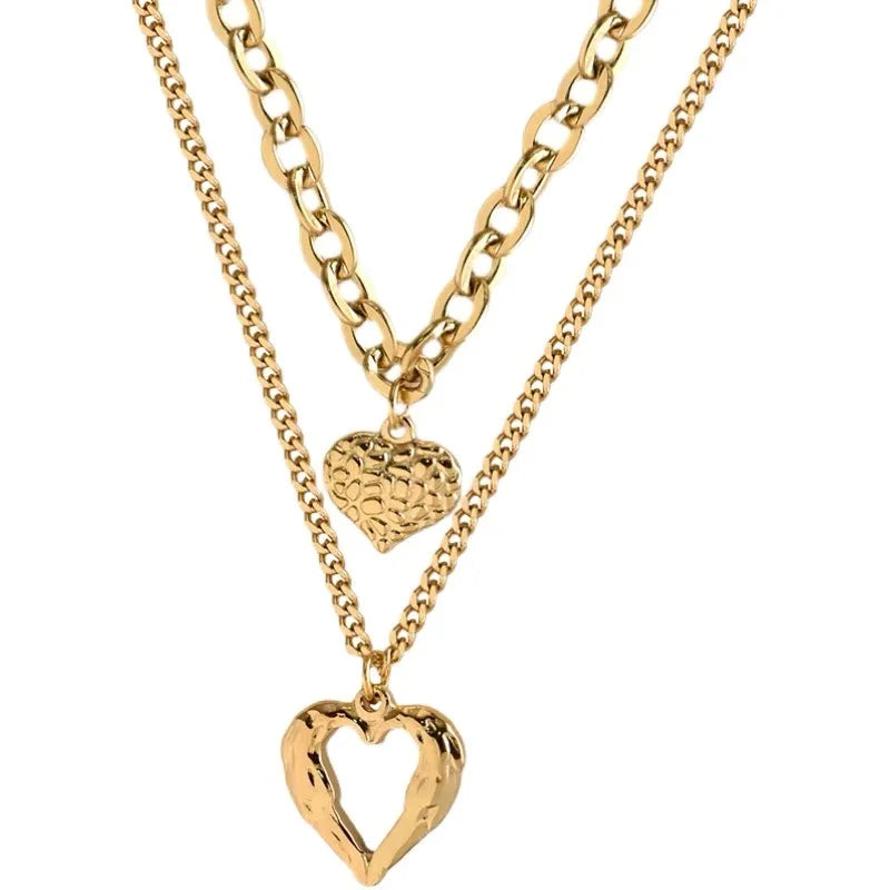 Collier Love DIEYURO Acier Inoxydable 316L - Bijou Haut de Gamme Inaltérable Cadeau