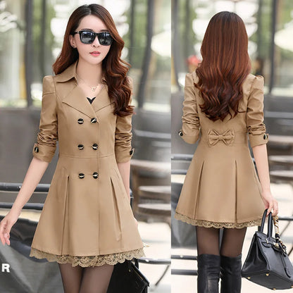Trench-Coat Double Boutonnage Dentelle