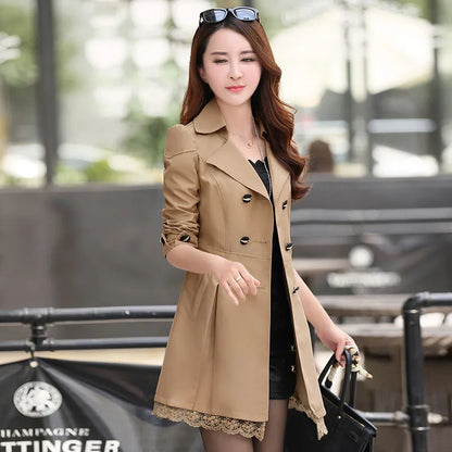 Trench-Coat Double Boutonnage Dentelle