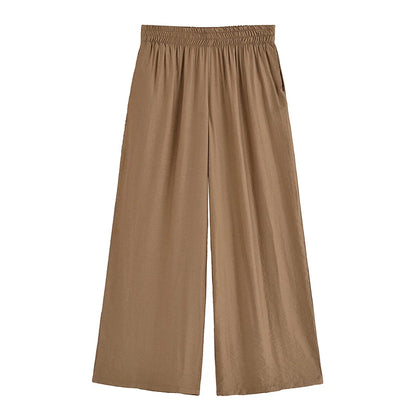 Ensemble Femme 2 Pièces Willshela - Chemise Zippée & Pantalon Taille Haute Vintage Chic