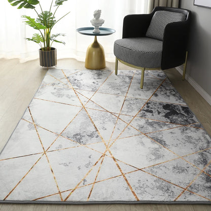 Tapis Géométrique Salon 160x230cm - Luxe Antidérapant