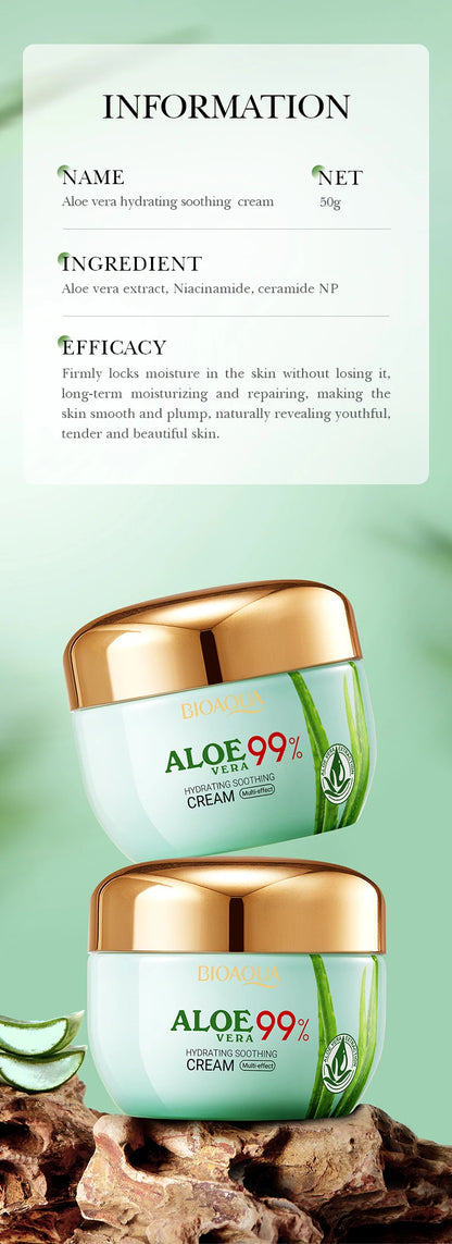 Coffret Soin Visage BIOAQUA Aloé Vera 2 Pièces - Crème Visage & Contour Yeux Hydratant