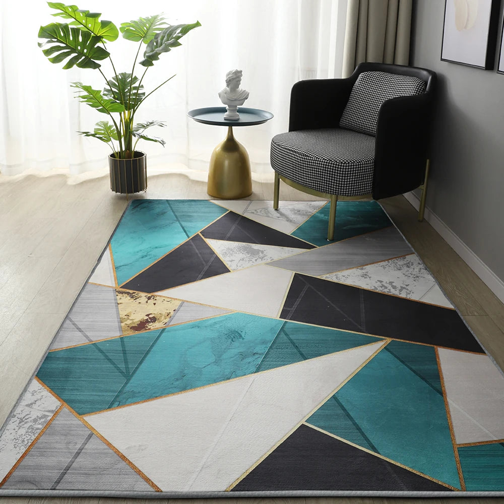 Tapis Géométrique Salon 160x230cm - Luxe Antidérapant