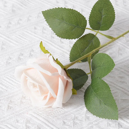 Bouquet 5 Roses Artificielles Velours Rouge - Mariage