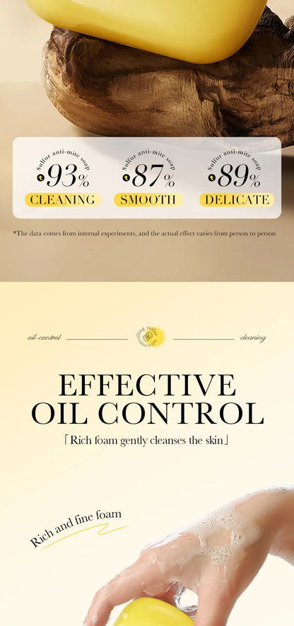 Savon Soufre SADOER Anti-Acariens Visage & Corps - Nettoyant Hydratant Artisanal