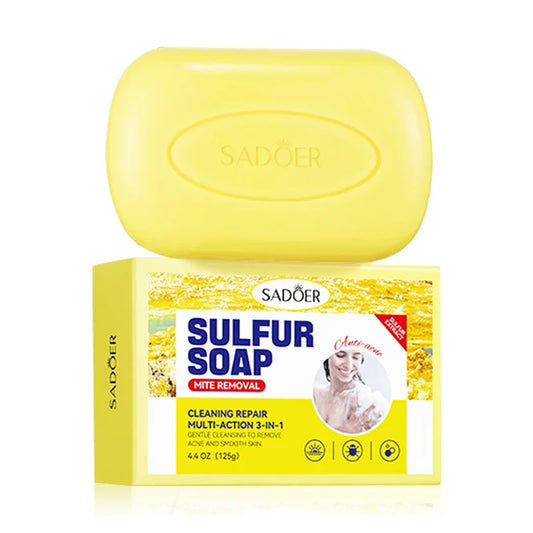 Savon Soufre SADOER Anti-Acariens Visage & Corps - Nettoyant Hydratant Artisanal