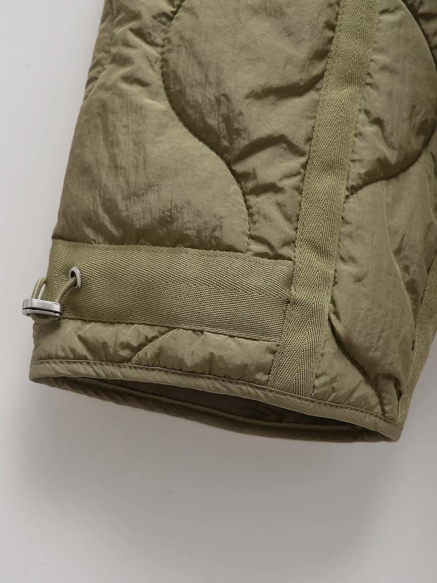 Veste Hiver Femme Col Montant Coton - Style Européen Ample Cordon Zippée