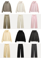 Ensemble Jogging Femme Automne Hiver 2025 - Sweat Capuche & Pantalon Ample Multi-Couleurs