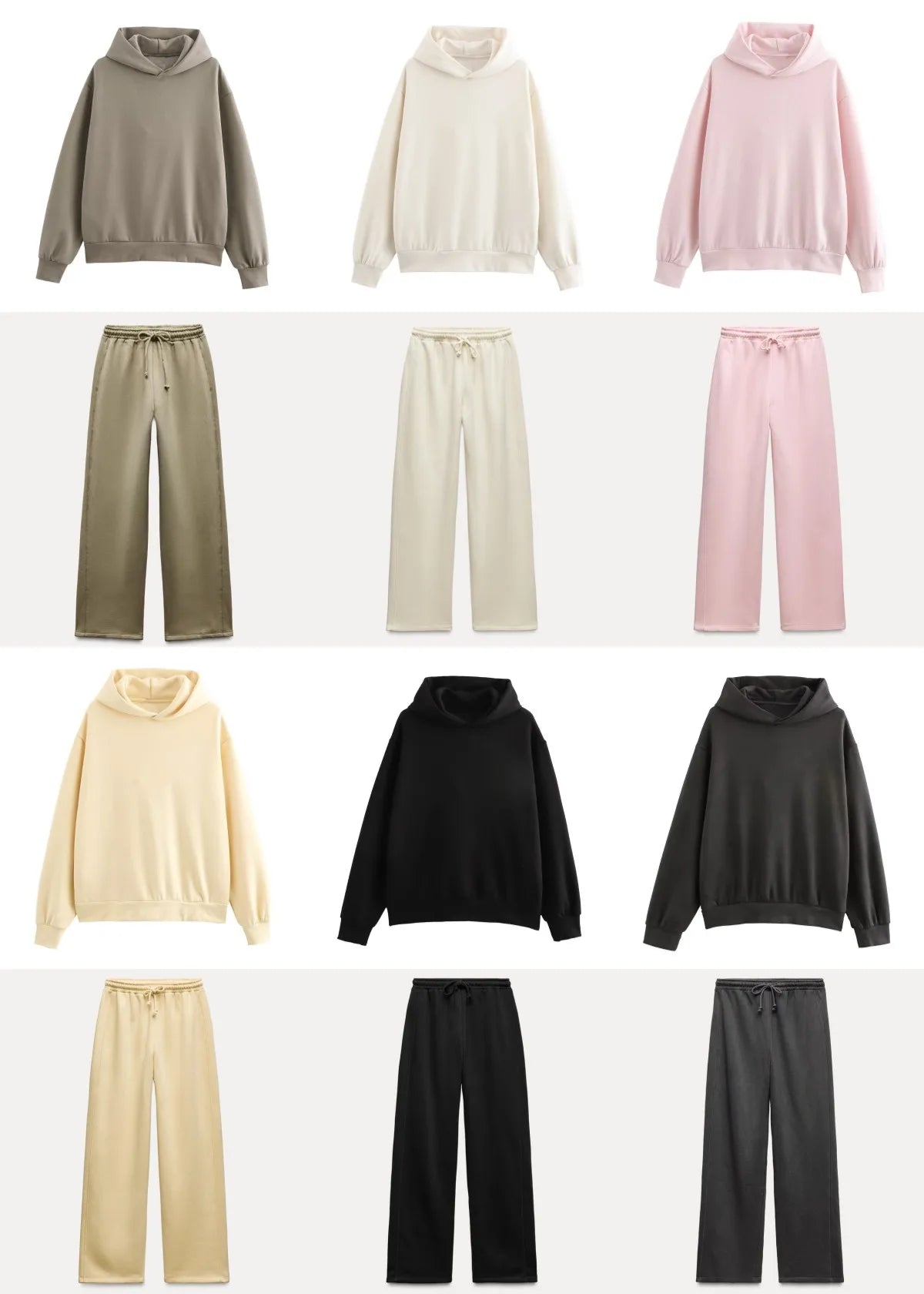 Ensemble Jogging Femme Automne Hiver 2025 - Sweat Capuche & Pantalon Ample Multi-Couleurs