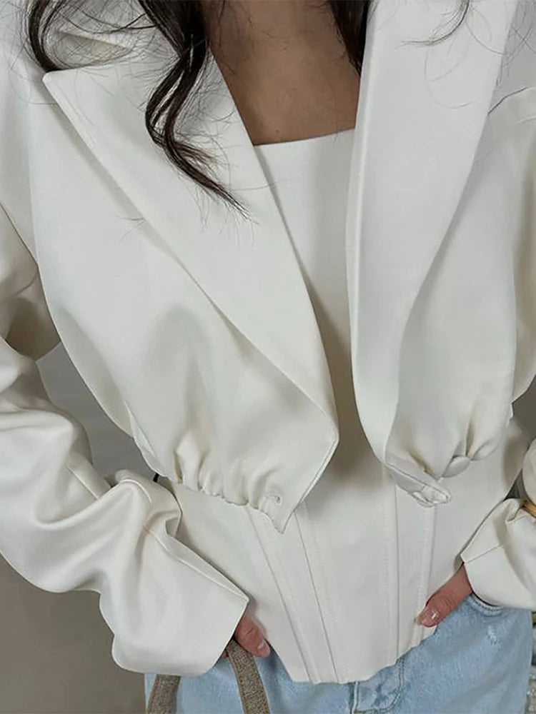 Ensemble 2 Pièces Femme Chevrons - Débardeur Ajusté + Veste Courte Casual Chic