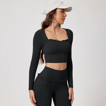 Ensemble Sport Femme 2 Pièces Automne Hiver - Yoga Gym Séchage Rapide Manches Longues