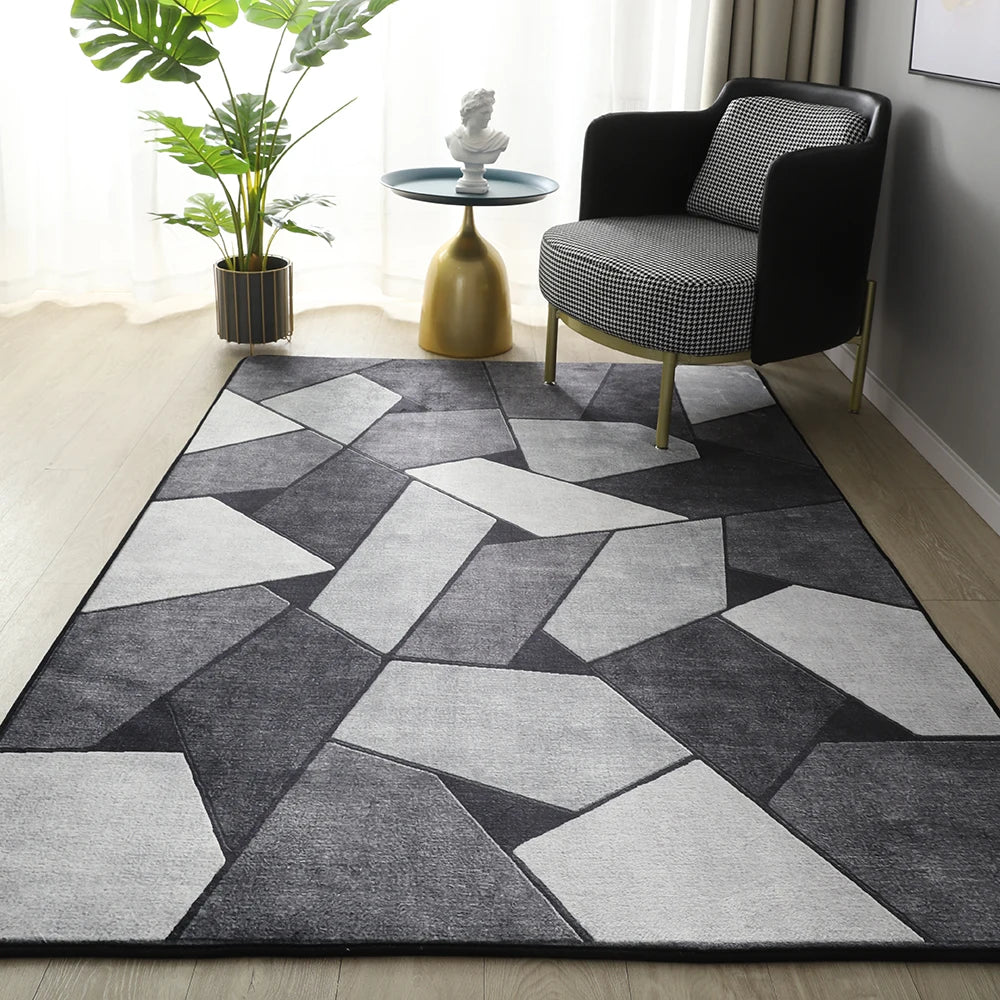 Tapis Géométrique Salon 160x230cm - Luxe Antidérapant