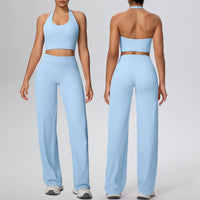 Ensemble Yoga Femme 2 Pièces – Soutien-Gorge Dos Nu et Pantalon pour Gym, Running et Fitness