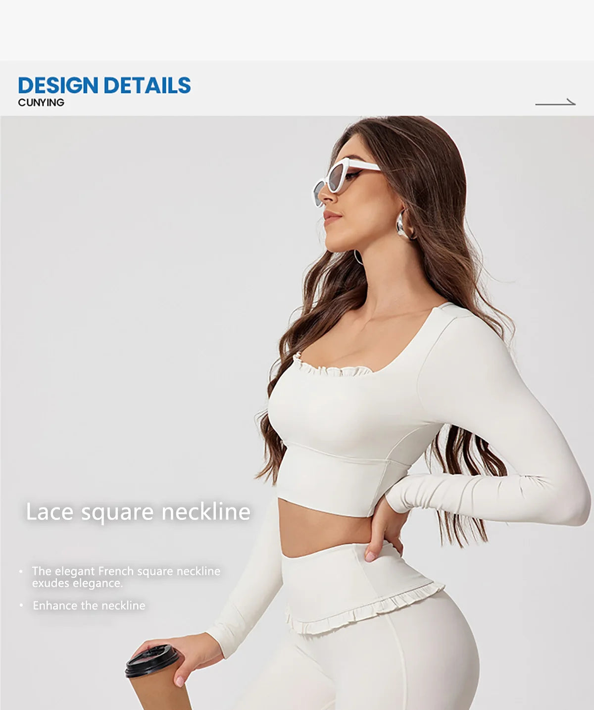 Ensemble Sport Femme 2 Pièces Automne Hiver - Yoga Gym Séchage Rapide Manches Longues