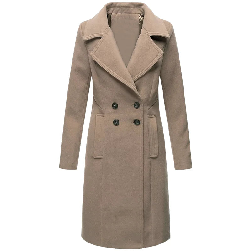 Trench Coat Femme Laine Doublé - Grande Taille