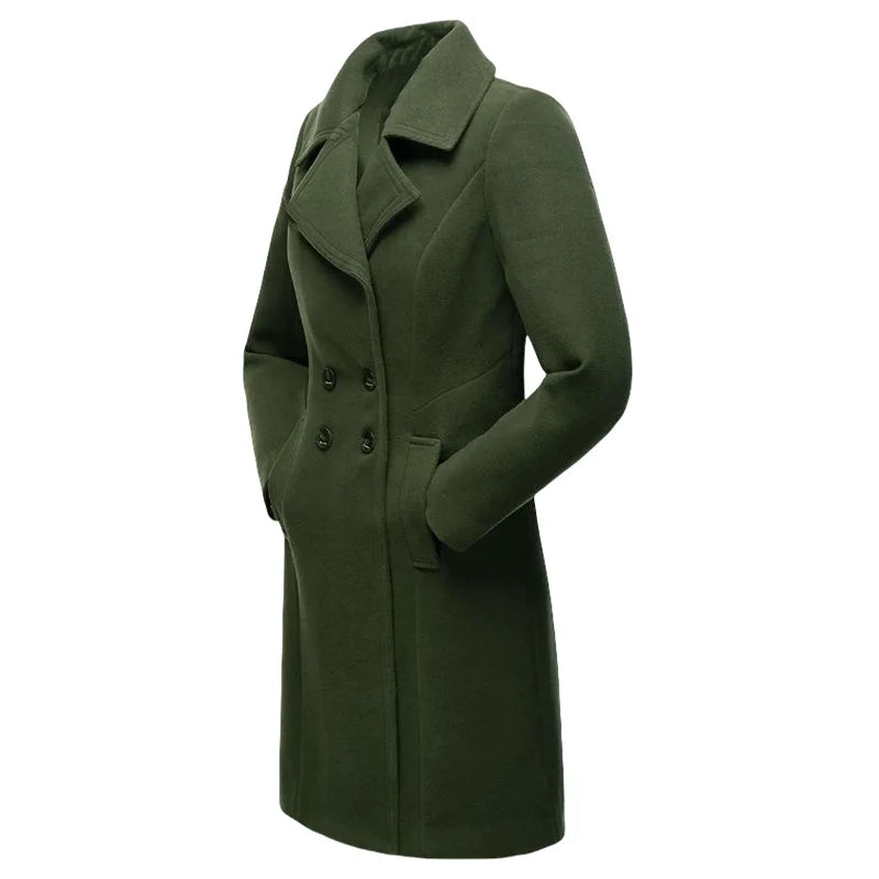 Trench Coat Femme Laine Doublé - Grande Taille