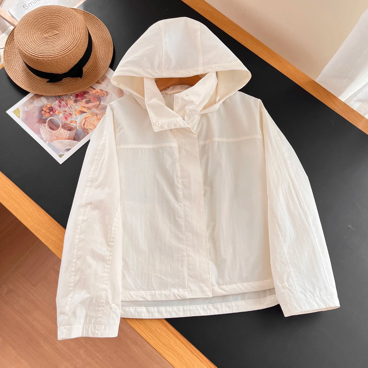 Veste Coupe-Vent Col Montant Femme