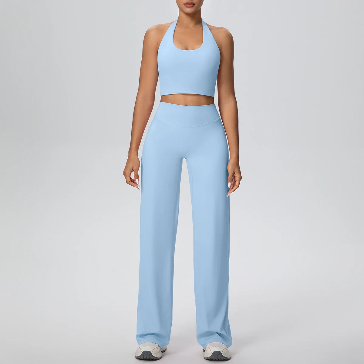 Ensemble Yoga Femme 2 Pièces – Soutien-Gorge Dos Nu et Pantalon pour Gym, Running et Fitness