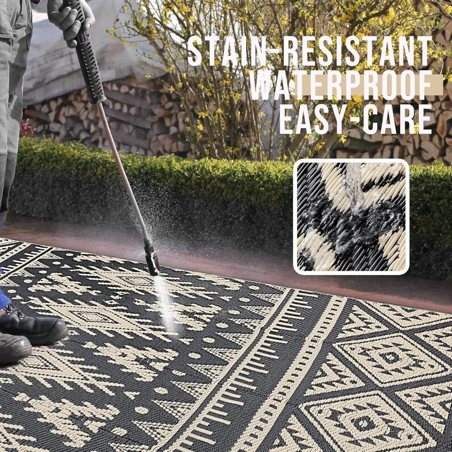 Tapis Extérieur Réversible Plastique - Patio Camping