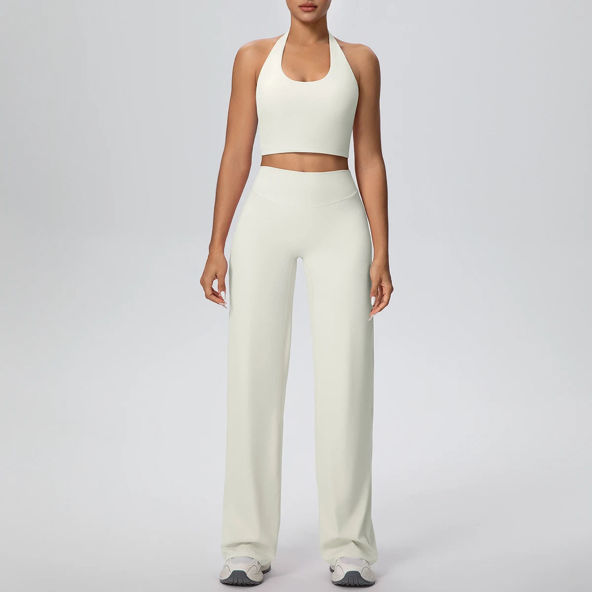 Ensemble Yoga Femme 2 Pièces – Soutien-Gorge Dos Nu et Pantalon pour Gym, Running et Fitness