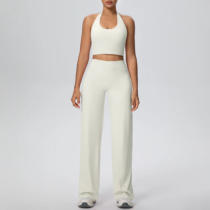 Ensemble Yoga Femme 2 Pièces – Soutien-Gorge Dos Nu et Pantalon pour Gym, Running et Fitness