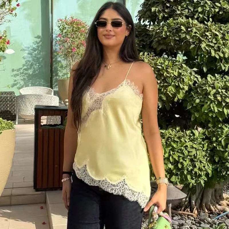 Top Asymétrique Dentelle Femme - Style Y2K Sexy