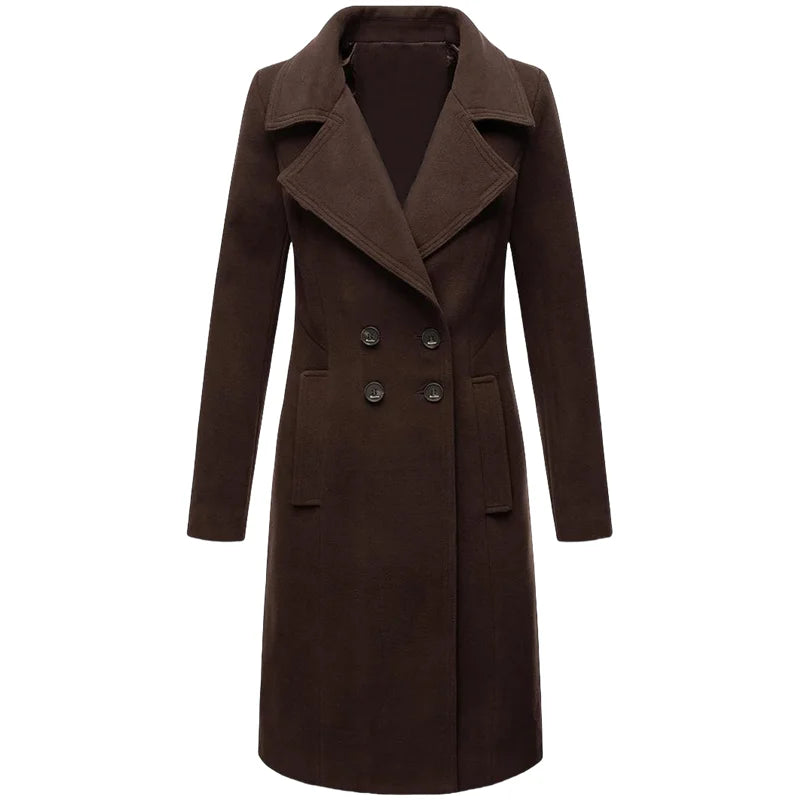 Trench Coat Femme Laine Doublé - Grande Taille
