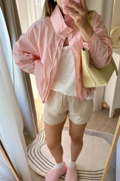 Veste Coupe-Vent Col Montant Femme