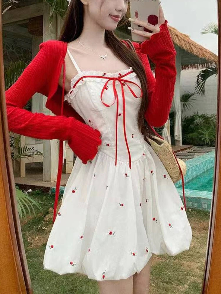 Ensemble Robe Florale et Gilet