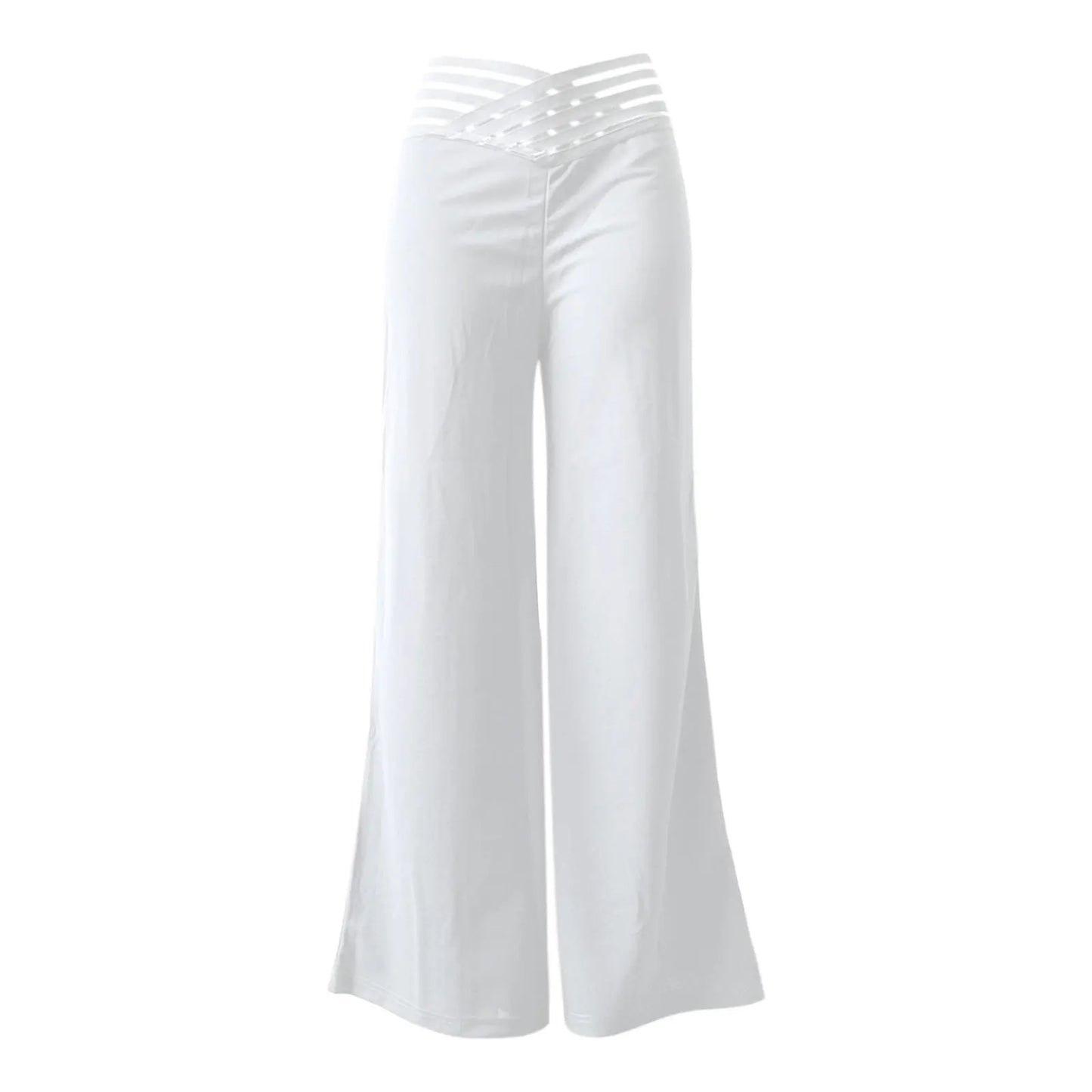 Pantalon Évasé Femme Taille Haute - Élégant Bureau & Casual Printemps Été