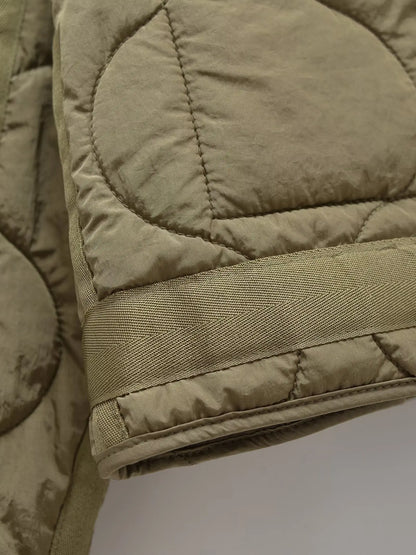 Veste Hiver Femme Col Montant Coton - Style Européen Ample Cordon Zippée