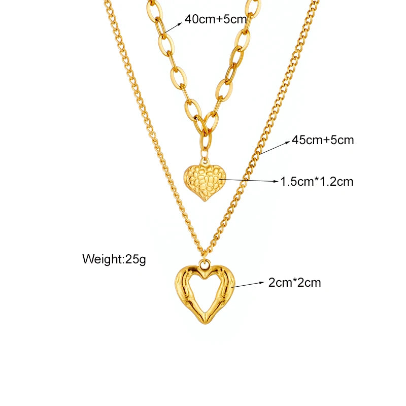 Collier Love DIEYURO Acier Inoxydable 316L - Bijou Haut de Gamme Inaltérable Cadeau