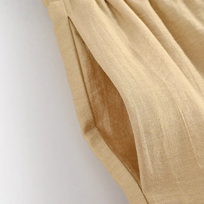 Ensemble Femme 2 Pièces Willshela - Chemise Zippée & Pantalon Taille Haute Vintage Chic