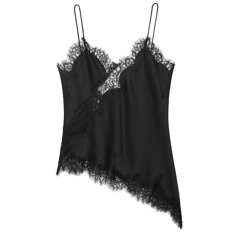 Top Asymétrique Dentelle Femme - Style Y2K Sexy
