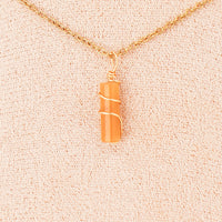 Pendentif | Mini piliers en Jade "Fleurs de prunier"