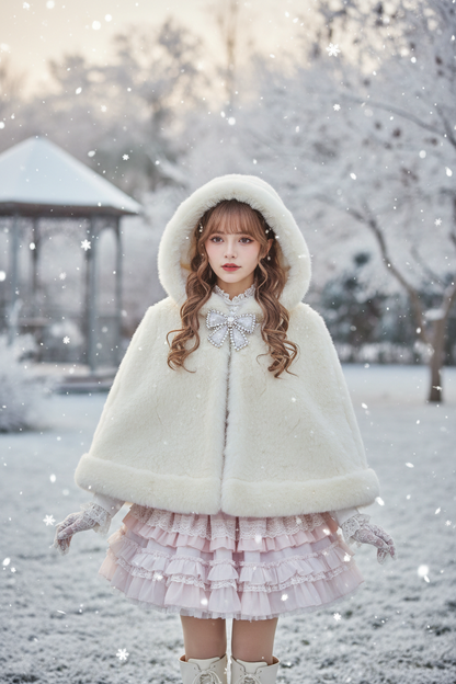 Cape Fausse Fourrure Lapin